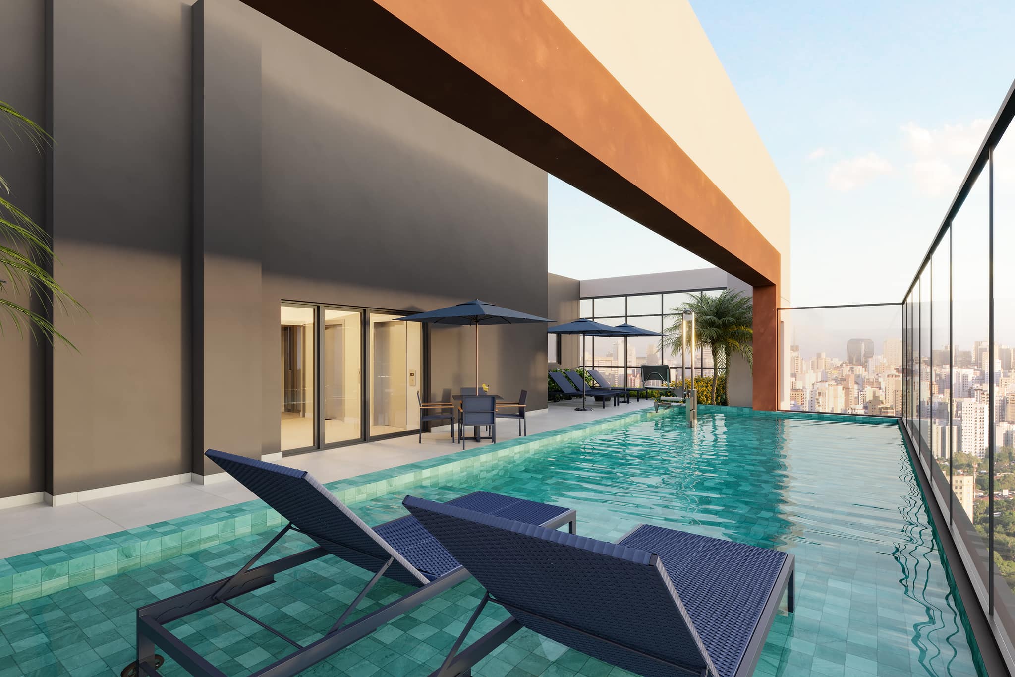 Rooftop do Triu 1722 com piscina aquecida